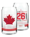 Hockey Canada IIHF Inglasco 2026 Winter Olympics 16oz Can Glass product image 1, provided for visual reference and product