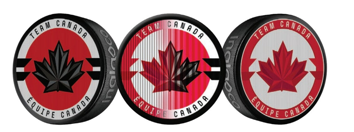 Hockey Canada IIHF Inglasco 2026 Winter Olympics Lenticular Souvenir Hockey Puck product image 1, provided for visual