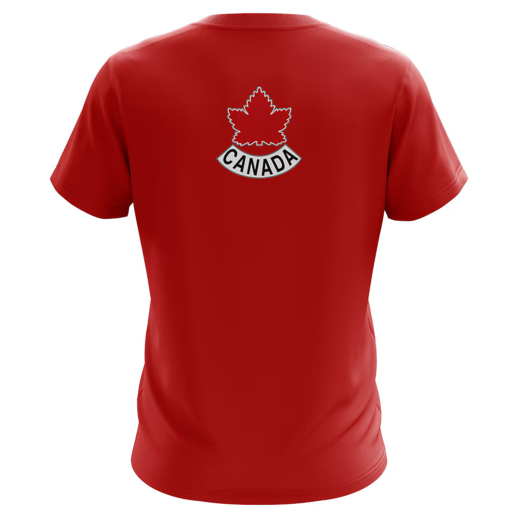 Hockey Canada IIHF Mitchell & Ness Men Red T-Shirt product image 2, provided for visual reference and product detail review