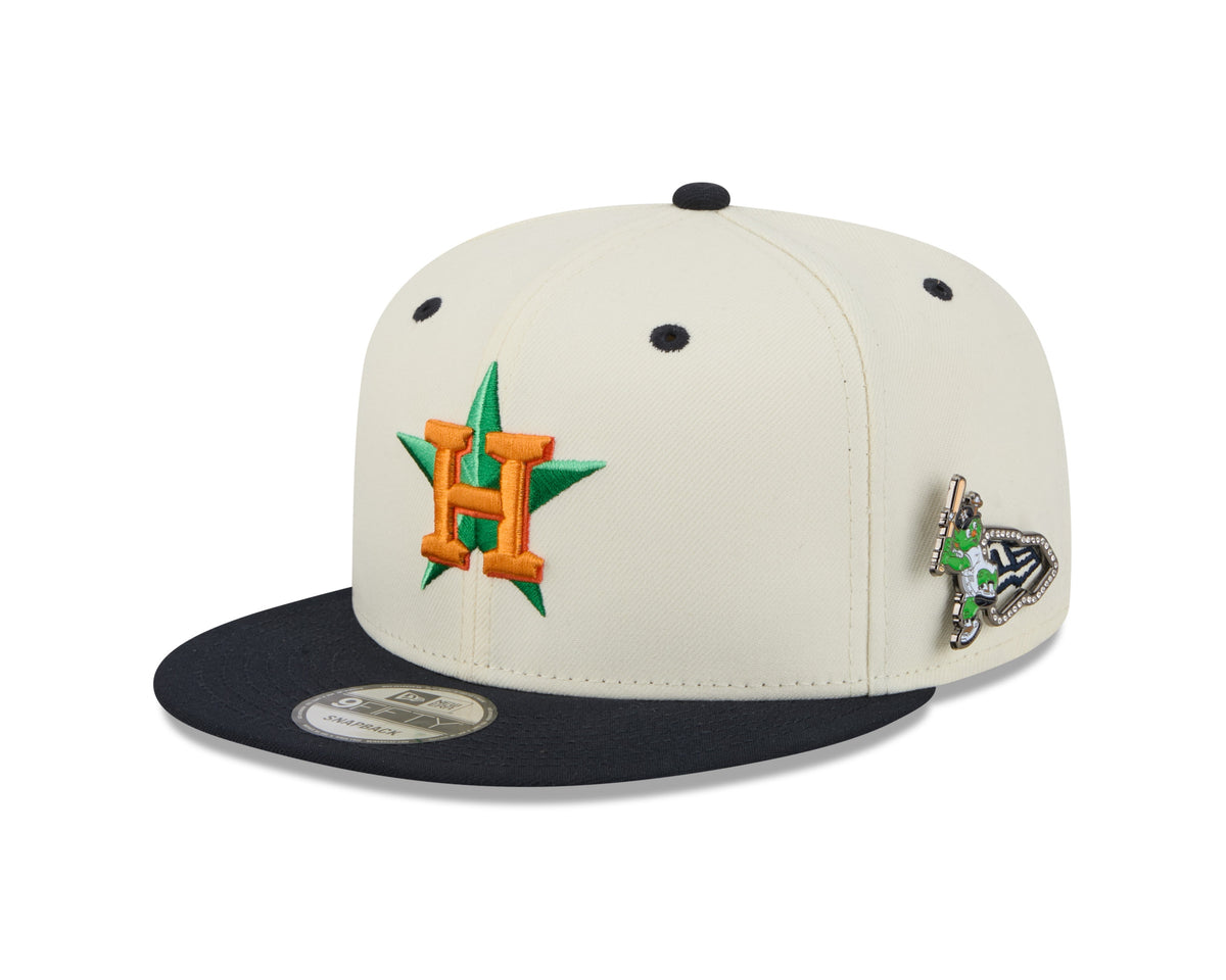 Houston Astros MLB New Era Men Cream/Navy 9Fifty Mascot Pin Snapback product image 1, provided for visual reference and
