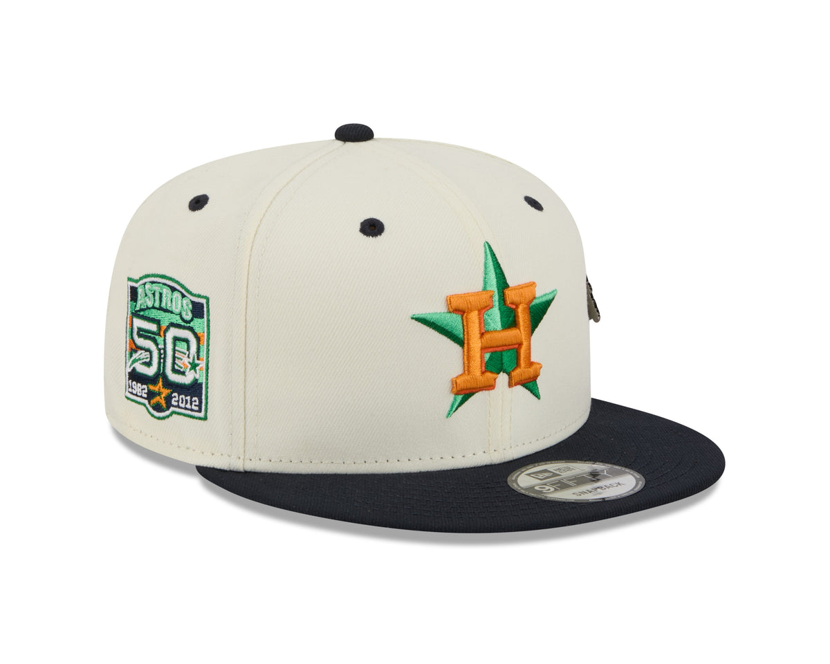 Houston Astros MLB New Era Men Cream/Navy 9Fifty Mascot Pin Snapback product image 4, provided for visual reference and