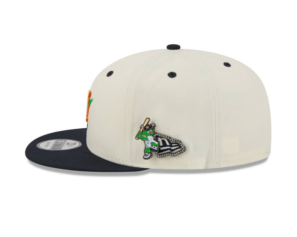 Houston Astros MLB New Era Men Cream/Navy 9Fifty Mascot Pin Snapback product image 5, provided for visual reference and