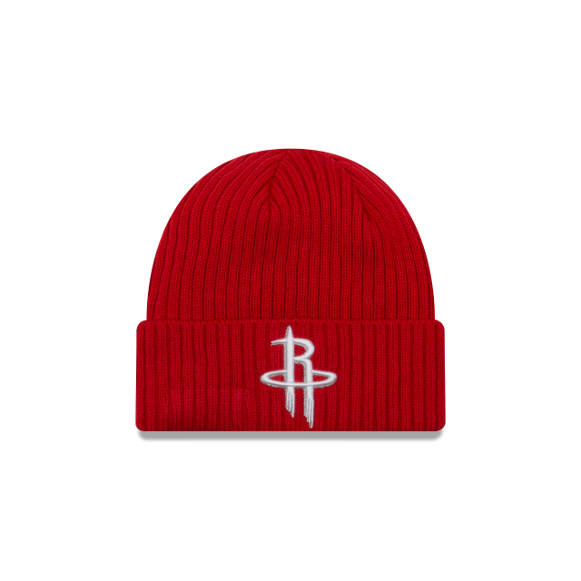 Houston Rockets NBA New Era Men Red Core Classic Cuff Knit Beanie product image 1, provided for visual reference and product