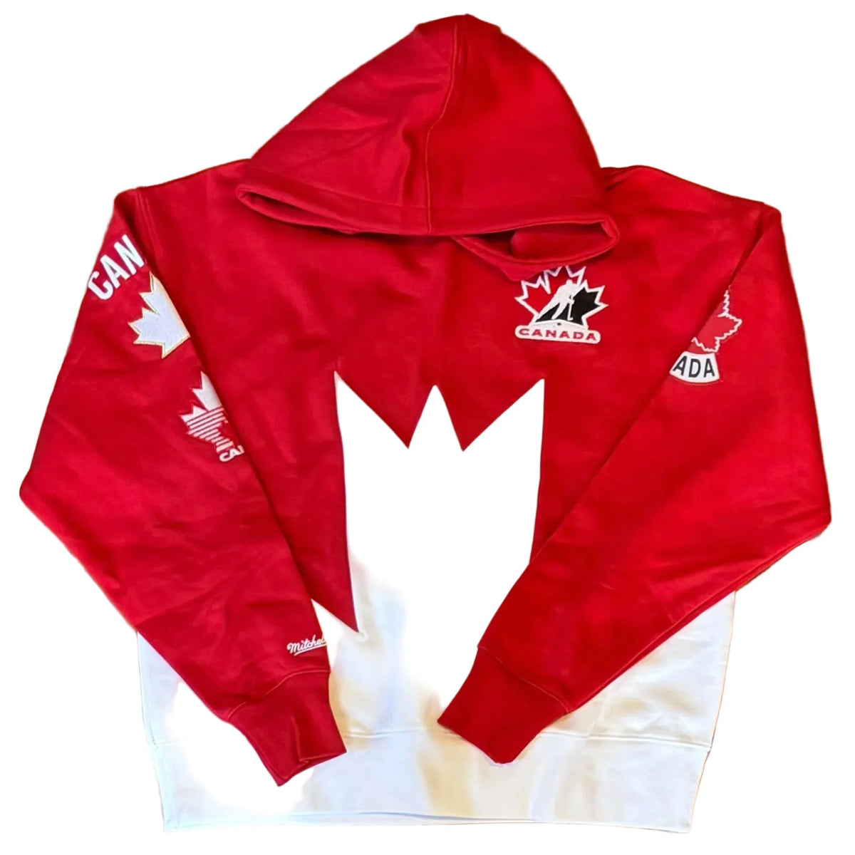 Hockey Canada IIHF Mitchell & Ness Men Red Our Home Pullover Hoodie product image 2, provided for visual reference and