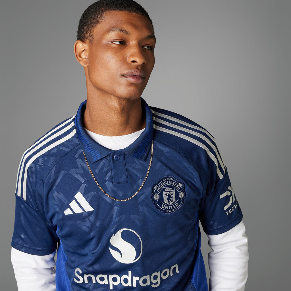 Manchester United FC EPL Adidas Men Blue 2024/25 Away Replica Jersey product image 11, provided for visual reference and