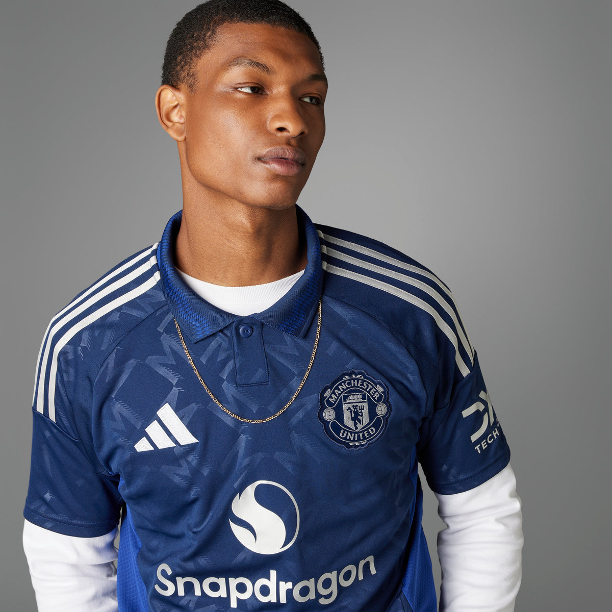 Manchester United FC EPL Adidas Men Blue 2024/25 Away Replica Jersey product image 11, provided for visual reference and