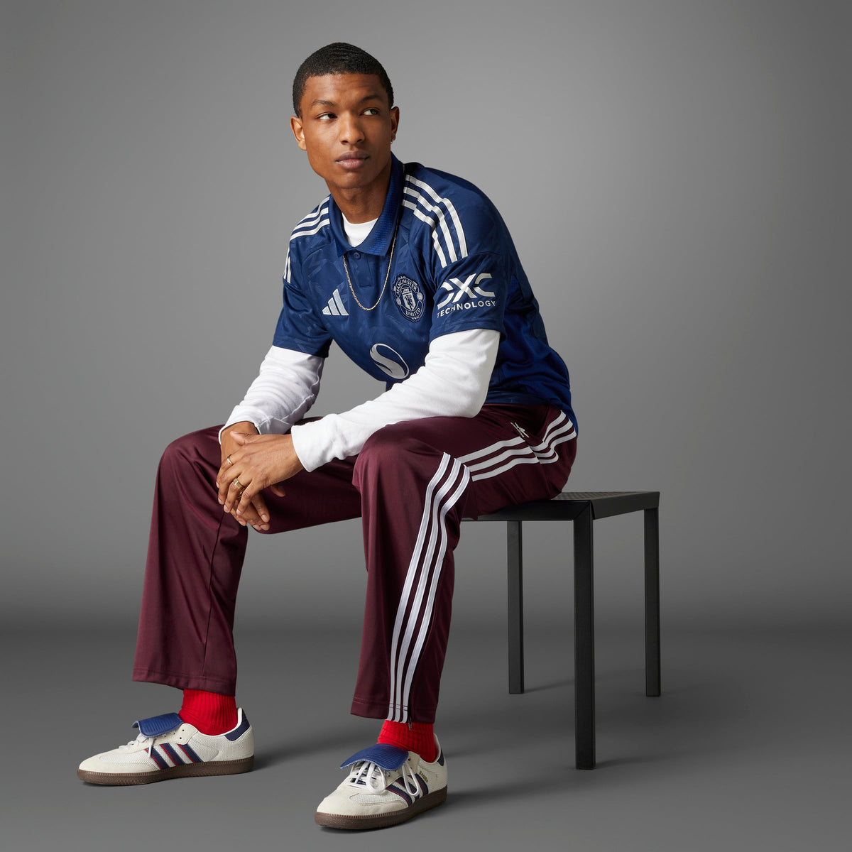 Manchester United FC EPL Adidas Men Blue 2024/25 Away Replica Jersey product image 13, provided for visual reference and
