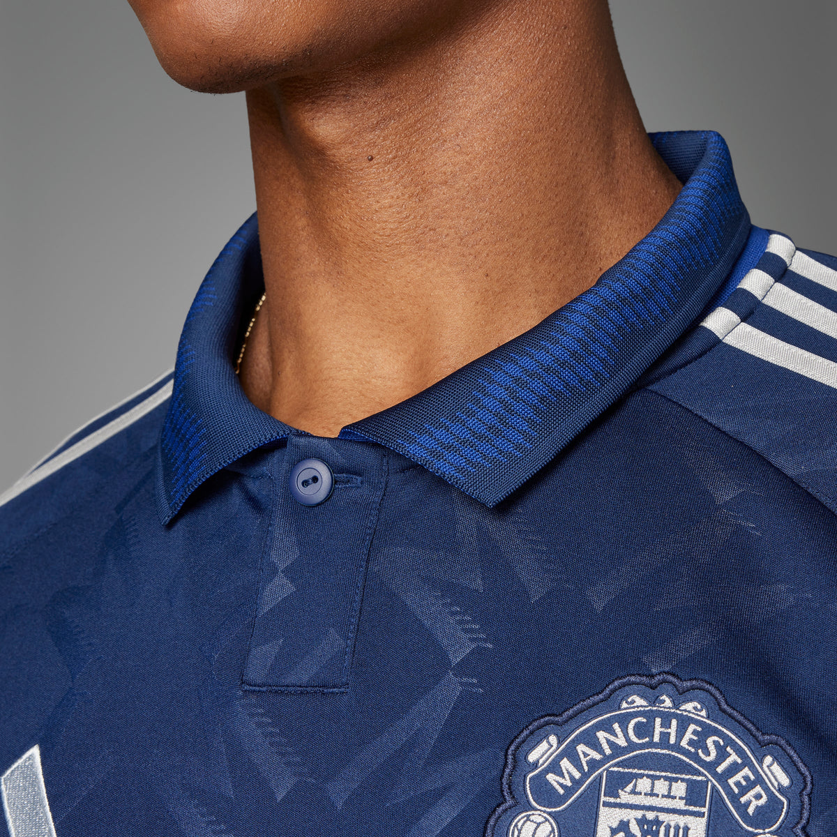 Manchester United FC EPL Adidas Men Blue 2024/25 Away Replica Jersey product image 15, provided for visual reference and
