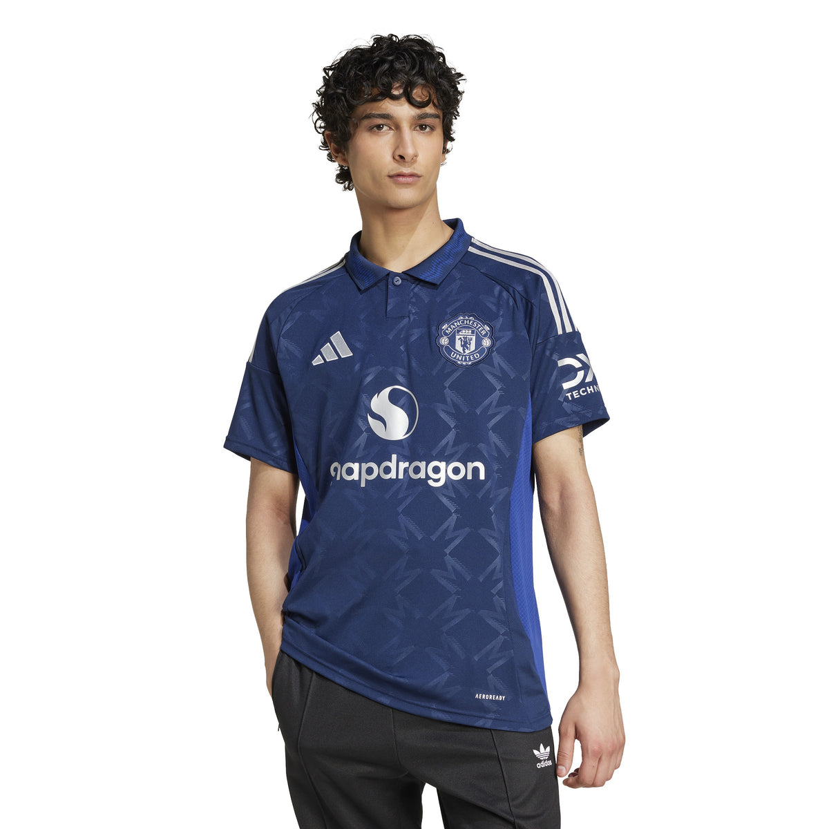 Manchester United FC EPL Adidas Men Blue 2024/25 Away Replica Jersey product image 3, provided for visual reference and