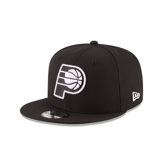 Indiana Pacers NBA New Era Men Black/White 9Fifty Basic Snapback product image 1, provided for visual reference and product