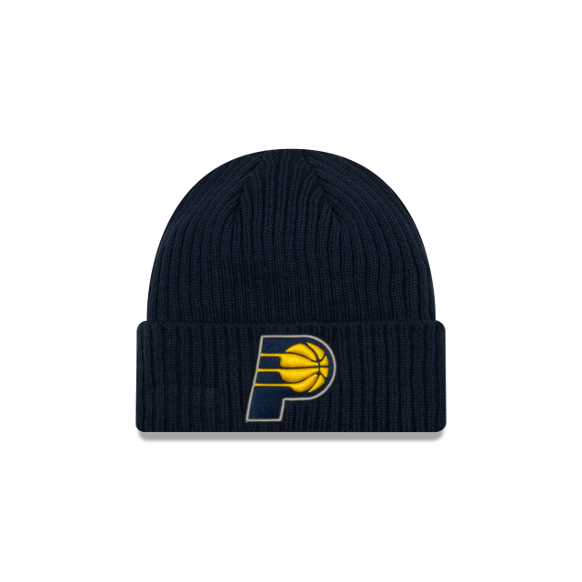 Indiana Pacers NBA New Era Men Navy Core Classic Cuff Knit Beanie product image 1, provided for visual reference and product