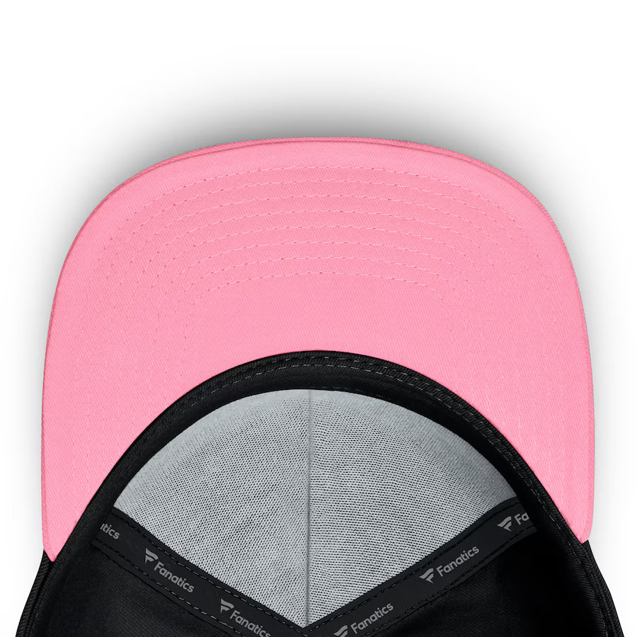 Inter Miami FC MLS Fanatics Branded Men Black/Pink Mezzala Snapback product image 5, provided for visual reference and