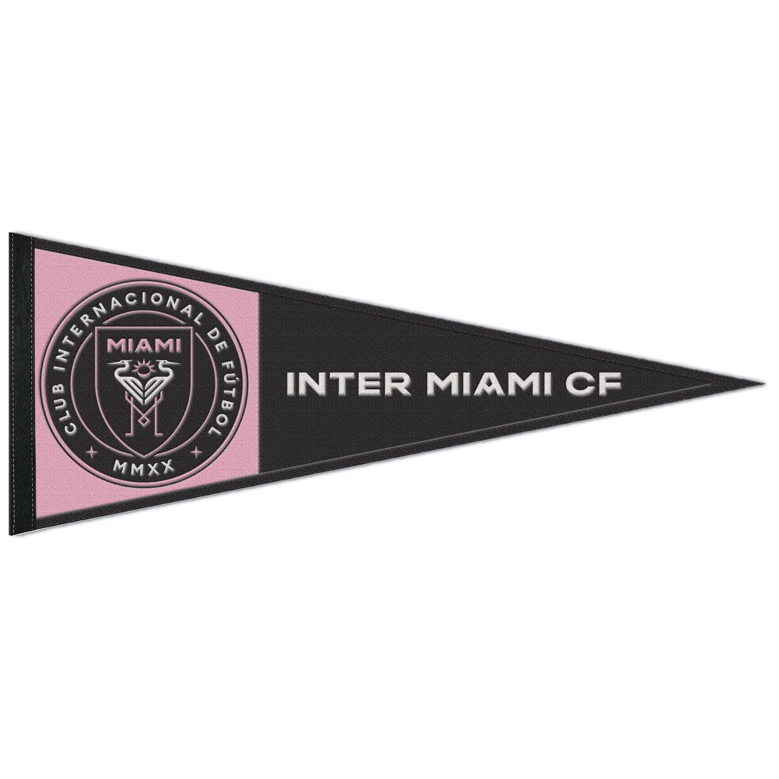 Inter Miami FC MLS WinCraft 13"x32" Wool Primary Logo Pennant product image 1, provided for visual reference and product