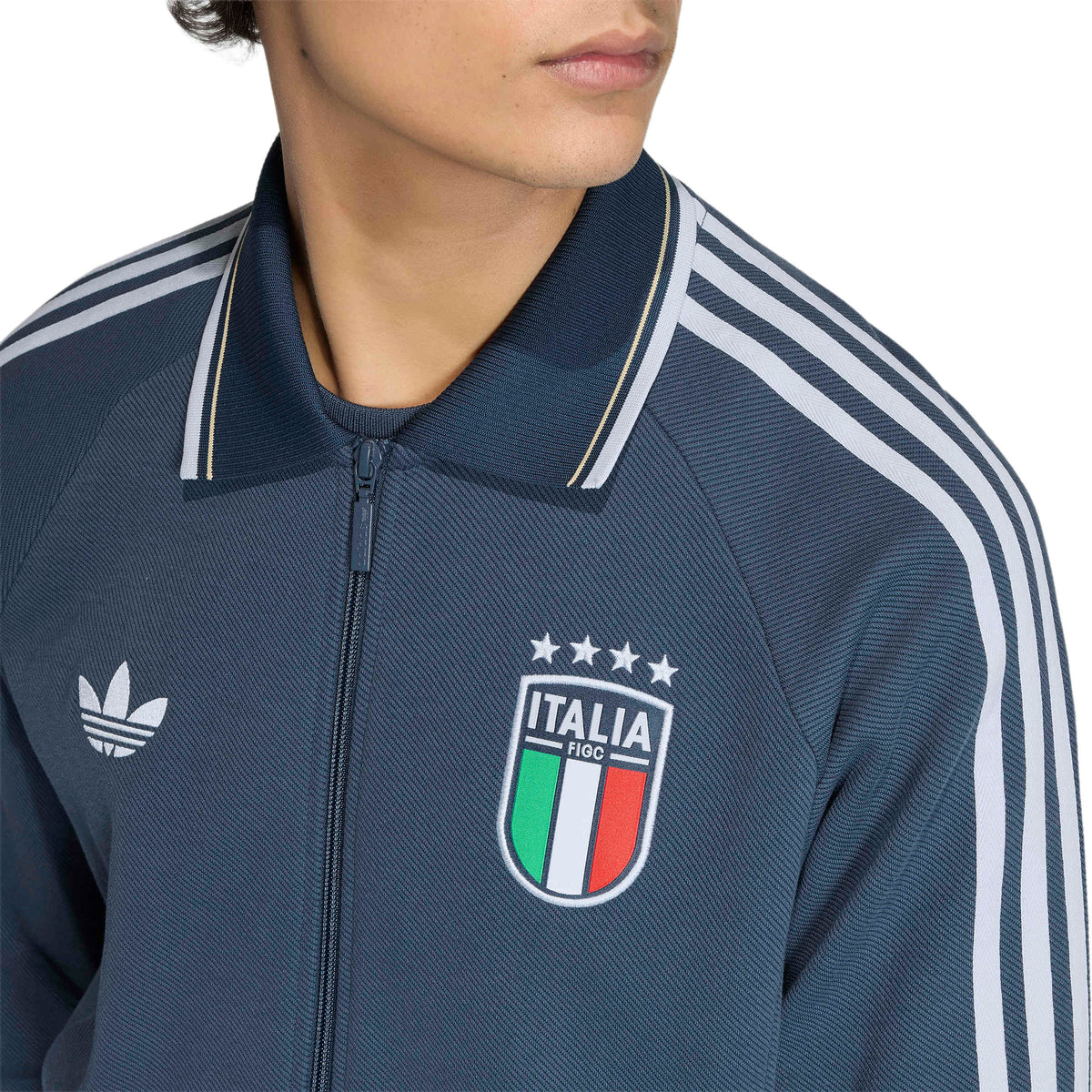 Italy National Team FIFA Adidas Men Blue Anthem Jacket product image 4, provided for visual reference and product detail