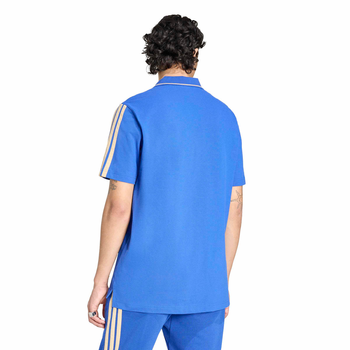 Italy National Team FIFA Adidas Men Blue DNA Polo T-Shirt product image 3, provided for visual reference and product detail