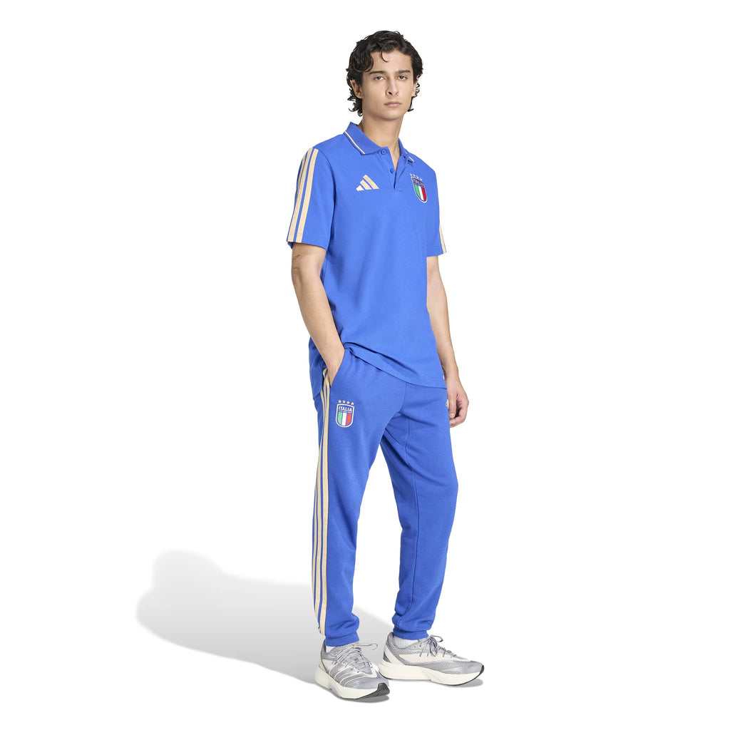 Italy National Team FIFA Adidas Men Blue DNA Polo T-Shirt product image 4, provided for visual reference and product detail