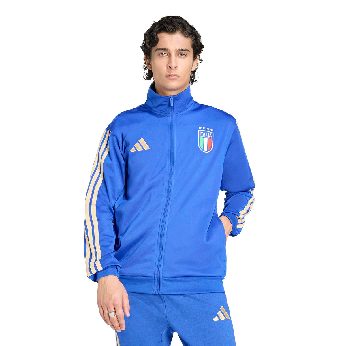 Italy National Team FIFA Adidas Men Blue DNA Track Top Jacket product image 2, provided for visual reference and product
