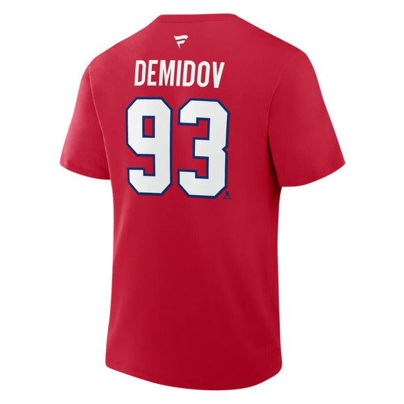 Ivan Demidov Montreal Canadiens NHL Fanatics Branded Men Red Authentic T-Shirt product image 1, provided for visual