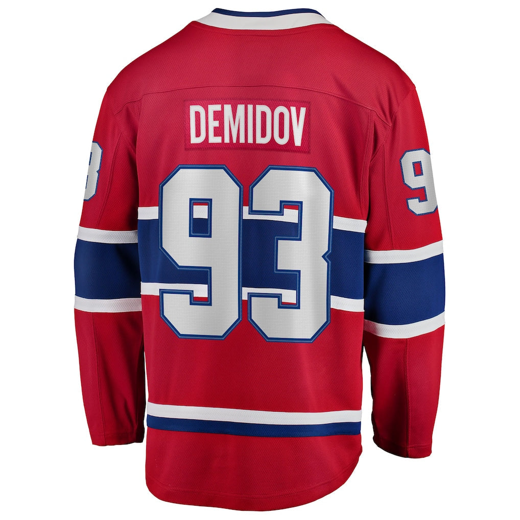 Ivan Demidov Montreal Canadiens NHL Fanatics Branded Men Red Breakaway Jersey product image 1, provided for visual reference