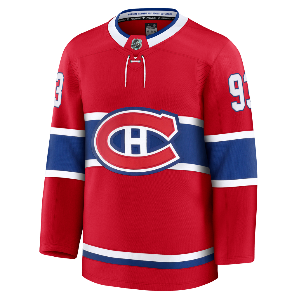 Ivan Demidov Montreal Canadiens NHL Fanatics Branded Men Red Premium Jersey product image 2, provided for visual reference
