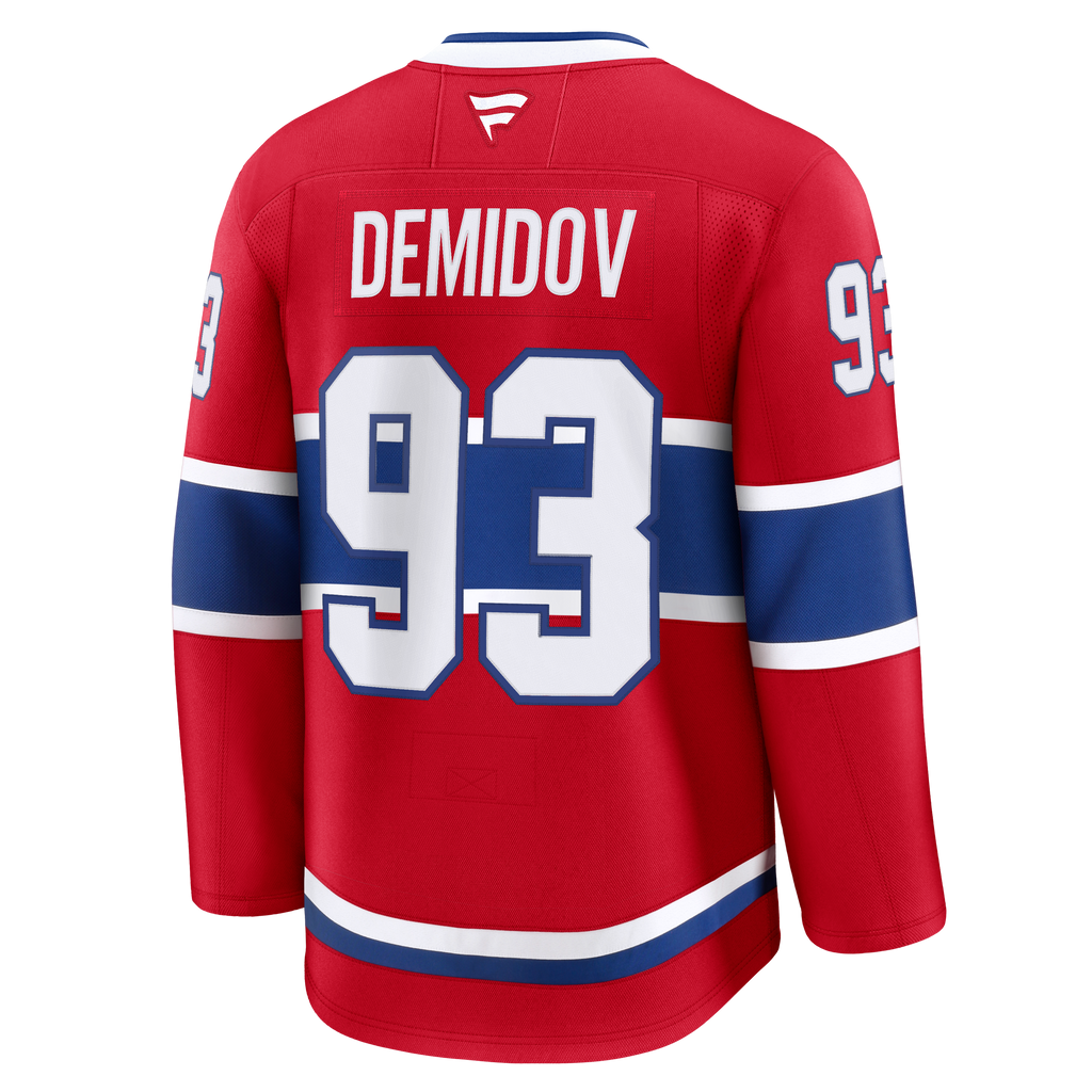 Ivan Demidov Montreal Canadiens NHL Fanatics Branded Men Red Pro-Stitched Premium Jersey product image 1, provided for