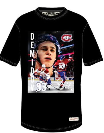 Ivan Demidov Montreal Canadiens NHL Mitchell & Ness Men Black Bootleg T-Shirt product image 1, provided for visual reference