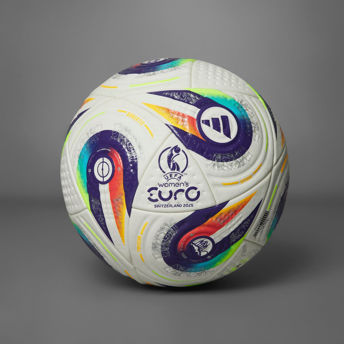 Adidas 2025 UEFA Women Euro Cup Pro Soccer Ball product image 9, provided for visual reference and product detail review