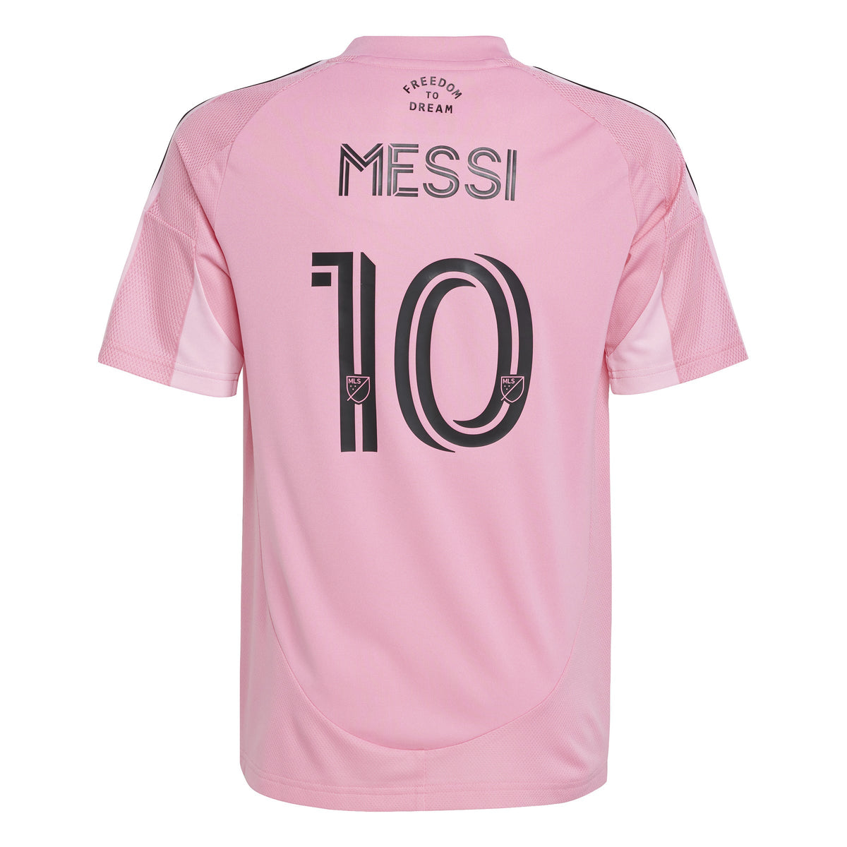Lionel Messi Inter Miami FC MLS Adidas Youth Pink 2025 Replica Jersey product image 1, provided for visual reference and