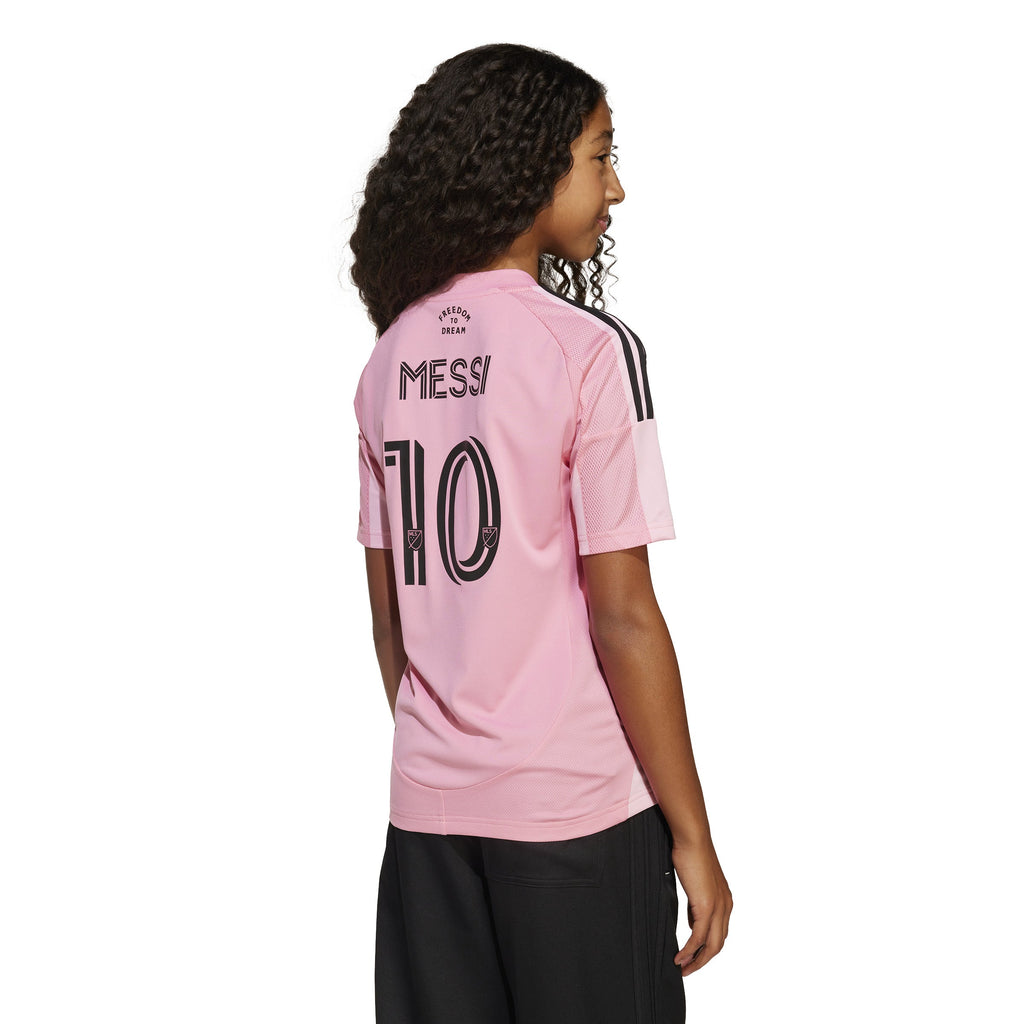 Lionel Messi Inter Miami FC MLS Adidas Youth Pink 2025 Replica Jersey product image 6, provided for visual reference and