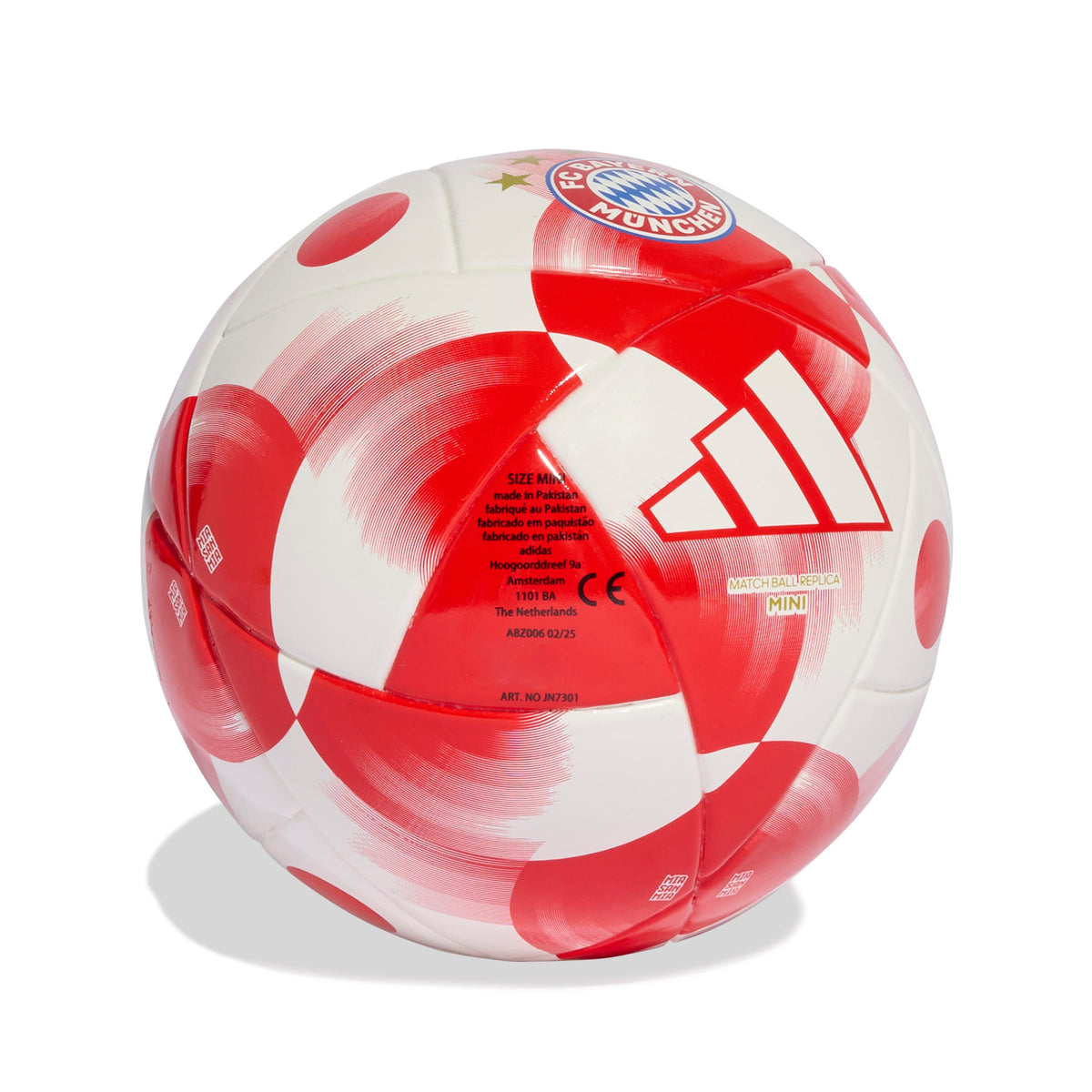 Bayern Munich Bundesliga Adidas Red Mini Home Soccer Ball product image 2, provided for visual reference and product detail