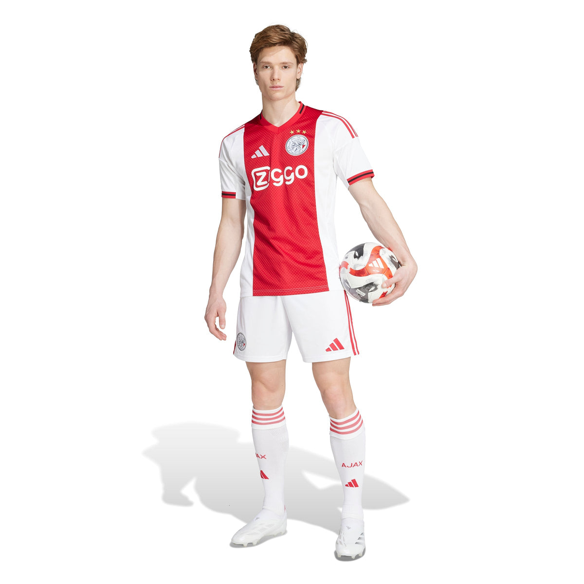 Ajax Eredivisie Adidas Men Red 2025/26 Home Replica Jersey product image 4, provided for visual reference and product detail