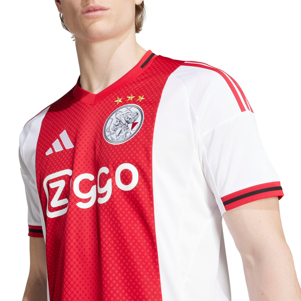 Ajax Eredivisie Adidas Men Red 2025/26 Home Replica Jersey product image 5, provided for visual reference and product detail