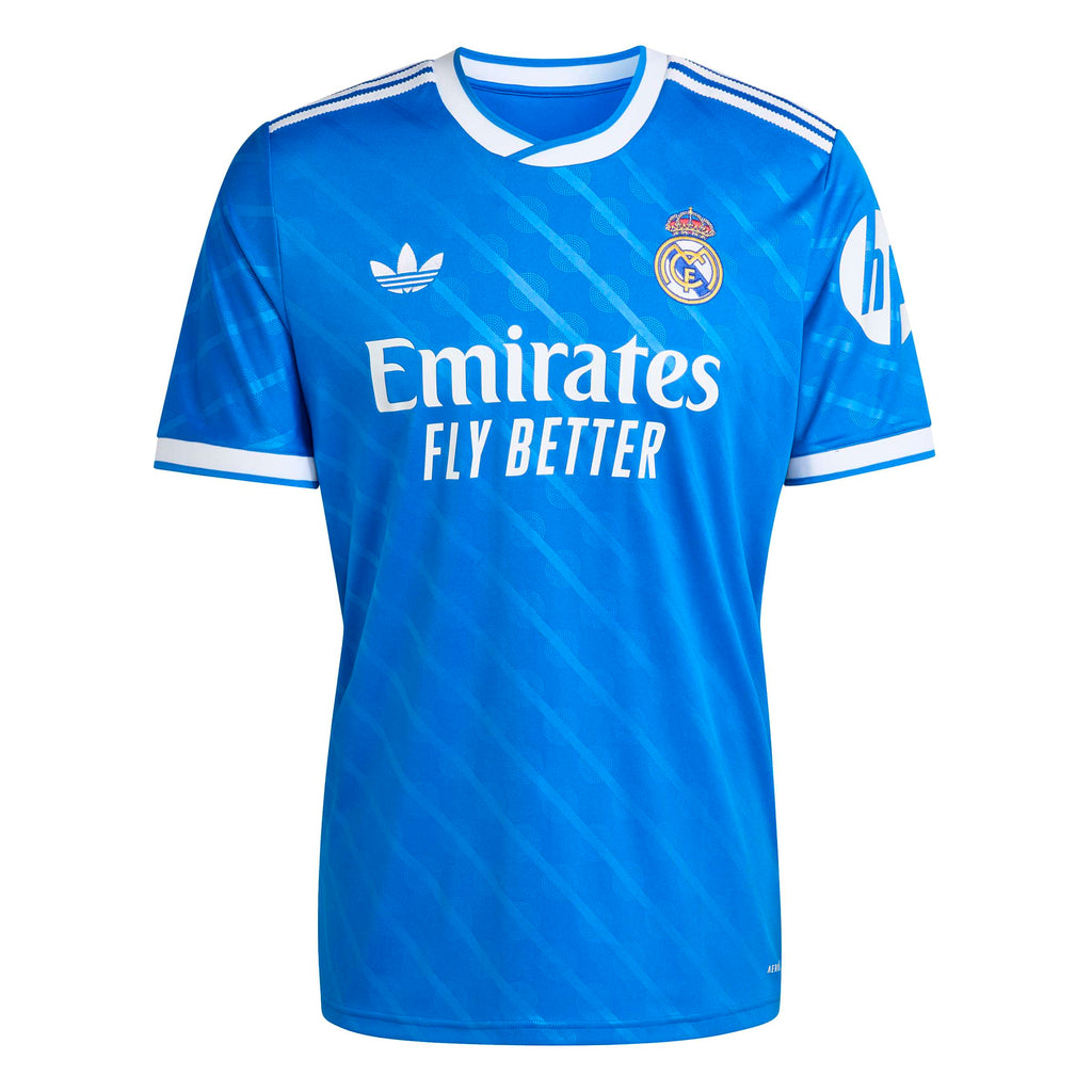 Real Madrid La Liga Adidas Men Blue 2025/26 Replica Third Jersey product image 1, provided for visual reference and product