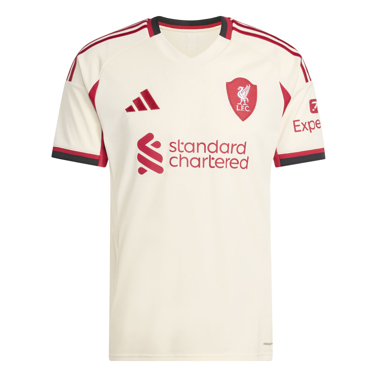 Liverpool FC EPL Adidas Men Beige 2025/26 Away Replica Jersey product image 1, provided for visual reference and product