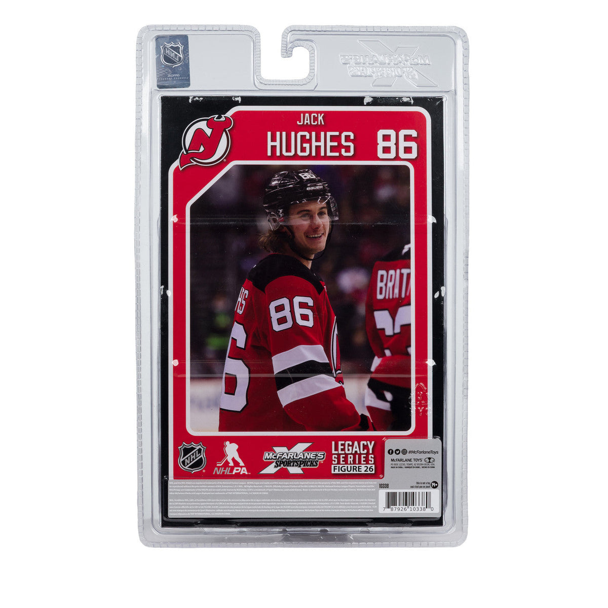 Jack Hughes New Jersey Devils NHL McFarlane Toys Home Uniform Legacy Series 7" Action Figure product image 8, provided for