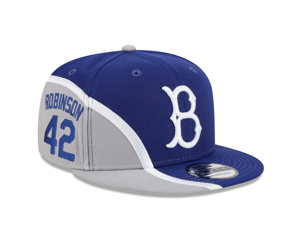 Jackie Robinson Brooklyn Dodgers MLB New Era Men Navy/Grey 9Fifty Name & Number Snapback product image 1, provided for