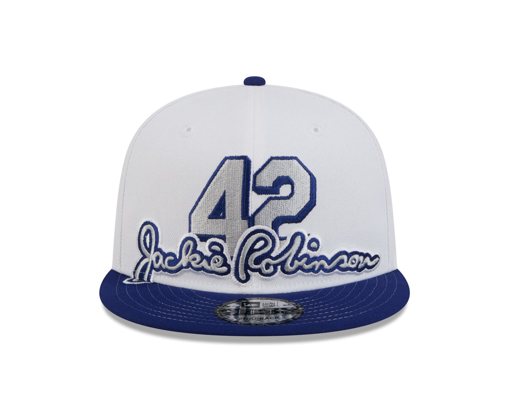 Jackie Robinson Brooklyn Dodgers MLB New Era Men White/Navy 9Fifty Signature Snapback product image 3, provided for visual