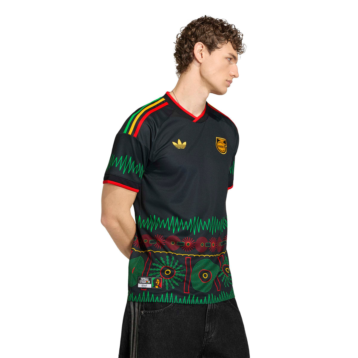 Jamaica National Team FIFA Adidas Men Black 2026 Replica Away Jersey product image 3, provided for visual reference and