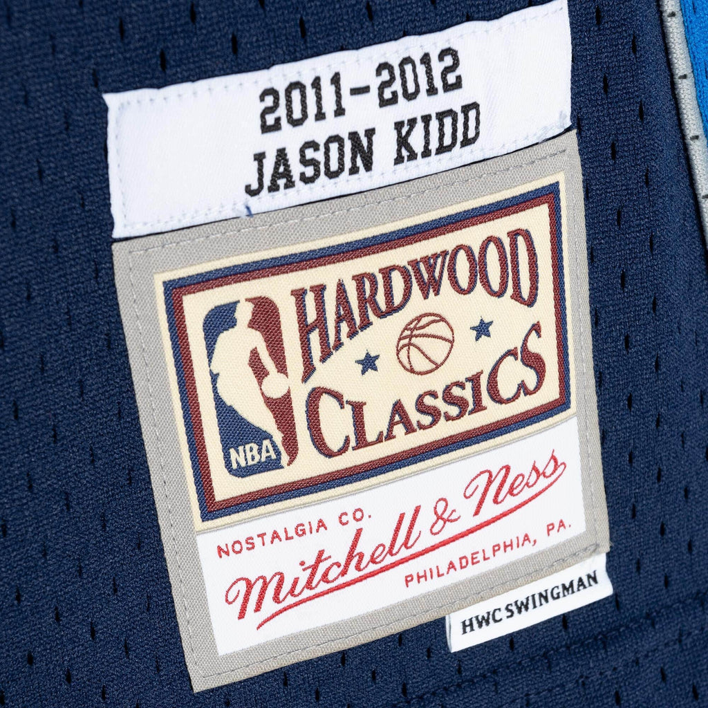 Jason Kidd Dallas Mavericks NBA Mitchell & Ness Men Navy 2011-12 Hardwood Classics Swingman Jersey product image 4, provided