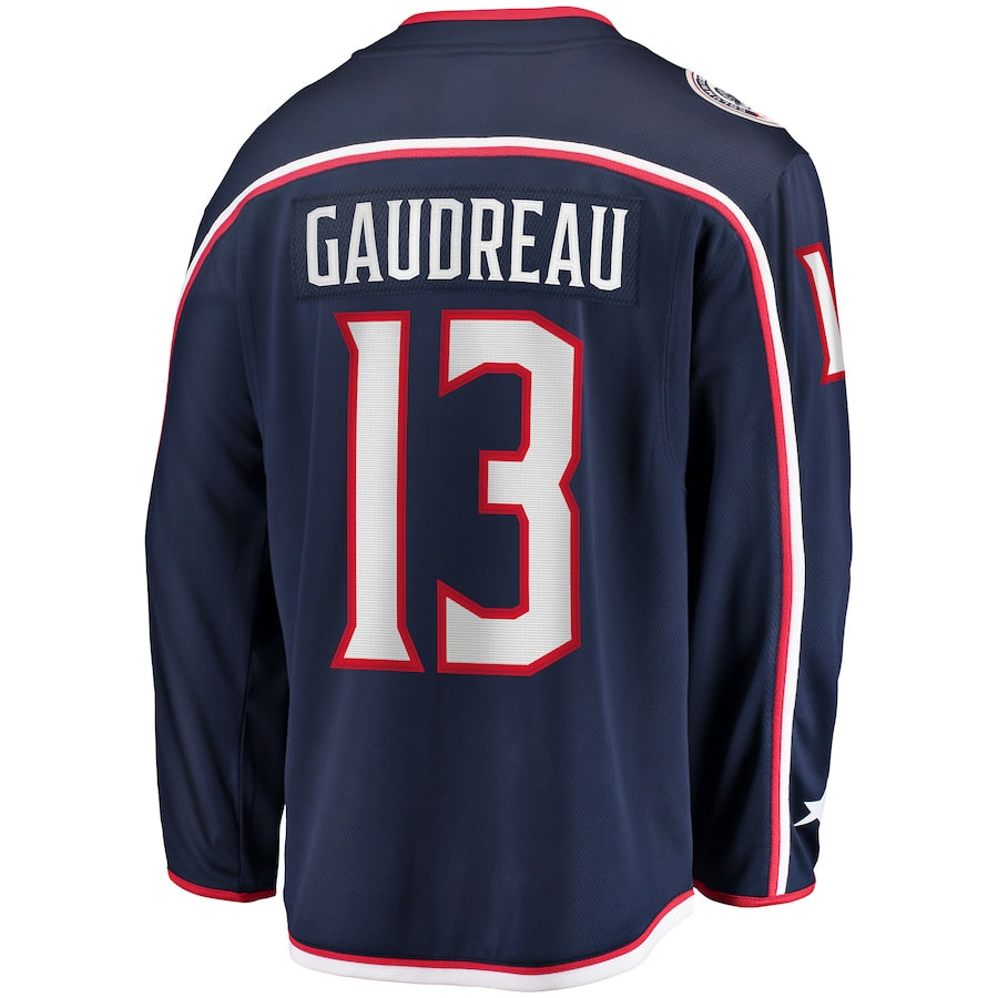 Johnny Gaudreau Columbus Blue Jackets NHL Fanatics Branded Men Navy Breakaway Jersey product image 1, provided for visual