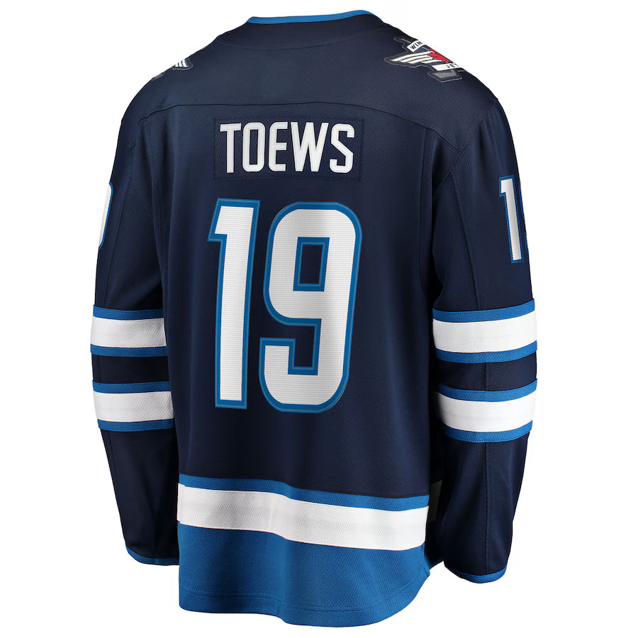 Jonathan Toews Winnipeg Jets NHL Fanatics Branded Men Navy Breakaway Home Jersey product image 1, provided for visual