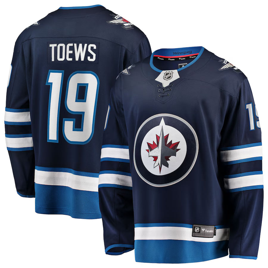 Jonathan Toews Winnipeg Jets NHL Fanatics Branded Men Navy Breakaway Home Jersey product image 3, provided for visual