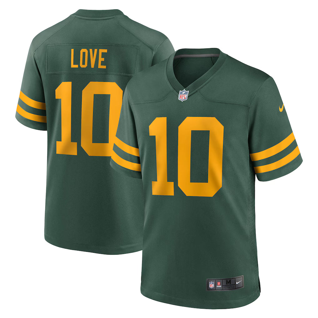 Jordan Love Green Bay Packers NFL Nike Men Green Alternate Game Jersey product image 3, provided for visual reference and