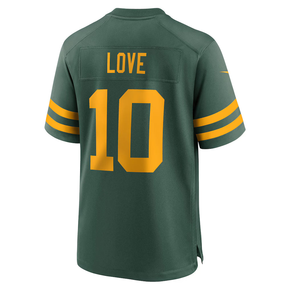Jordan Love Green Bay Packers NFL Nike Men Green Alternate Game Jersey product image 1, provided for visual reference and