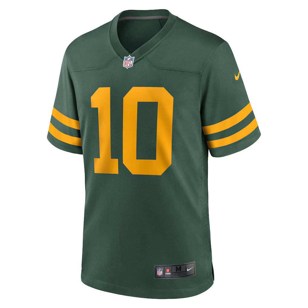 Jordan Love Green Bay Packers NFL Nike Men Green Alternate Game Jersey product image 2, provided for visual reference and