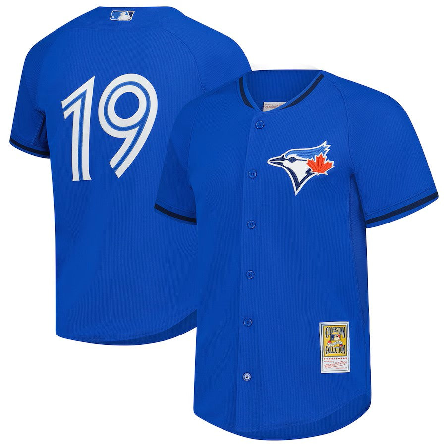 Jose Bautista Toronto Blue Jays MLB Mitchell & Ness Men Royal Blue Authentic BP Jersey product image 1, provided for visual