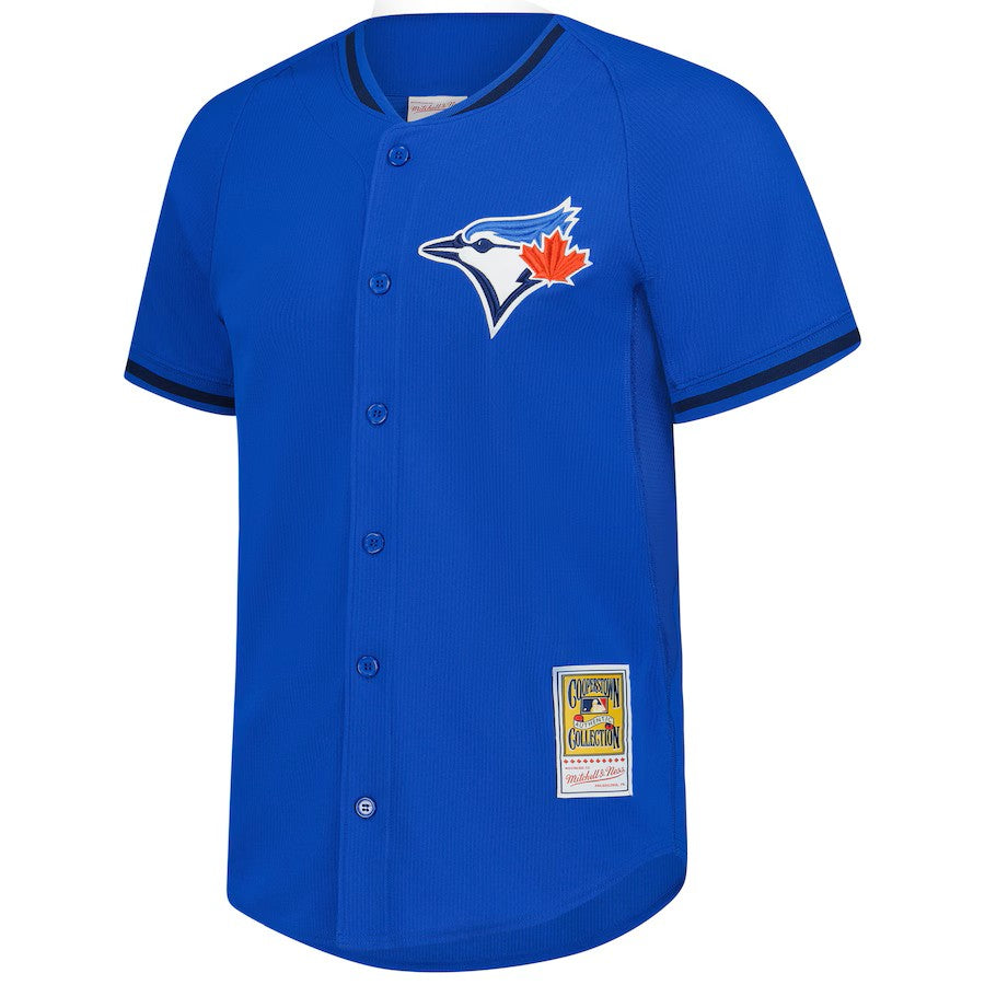 Jose Bautista Toronto Blue Jays MLB Mitchell & Ness Men Royal Blue Authentic BP Jersey product image 2, provided for visual