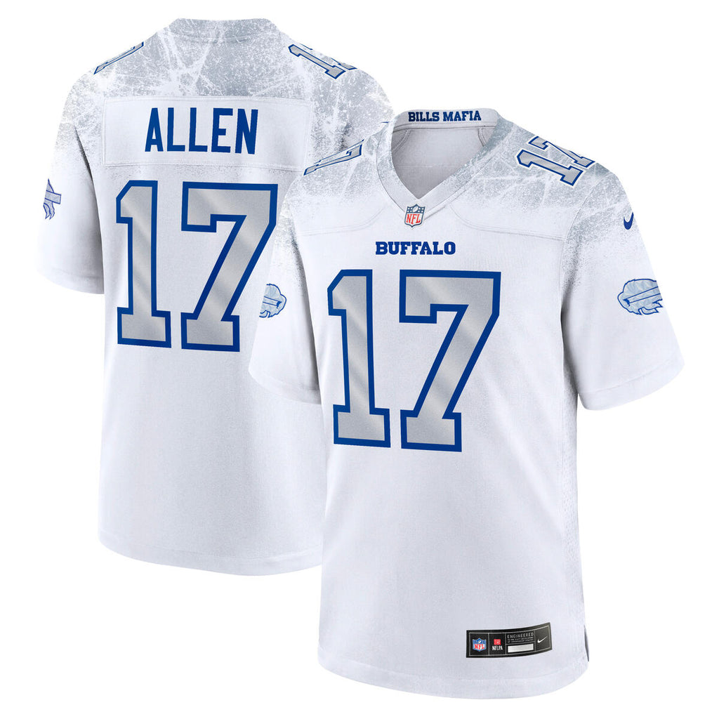 Josh Allen Buffalo Bills NFL Nike Men White 2025 Rivalries Collection Game Jersey product image 3, provided for visual