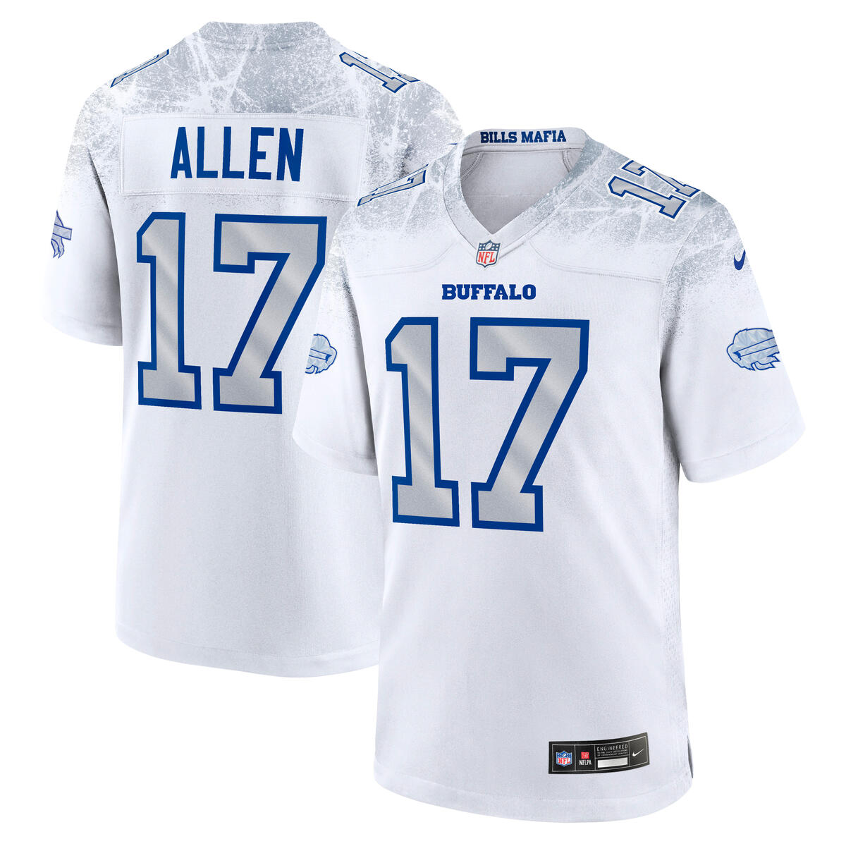 Josh Allen Buffalo Bills NFL Nike Men White 2025 Rivalries Collection Game Jersey product image 3, provided for visual