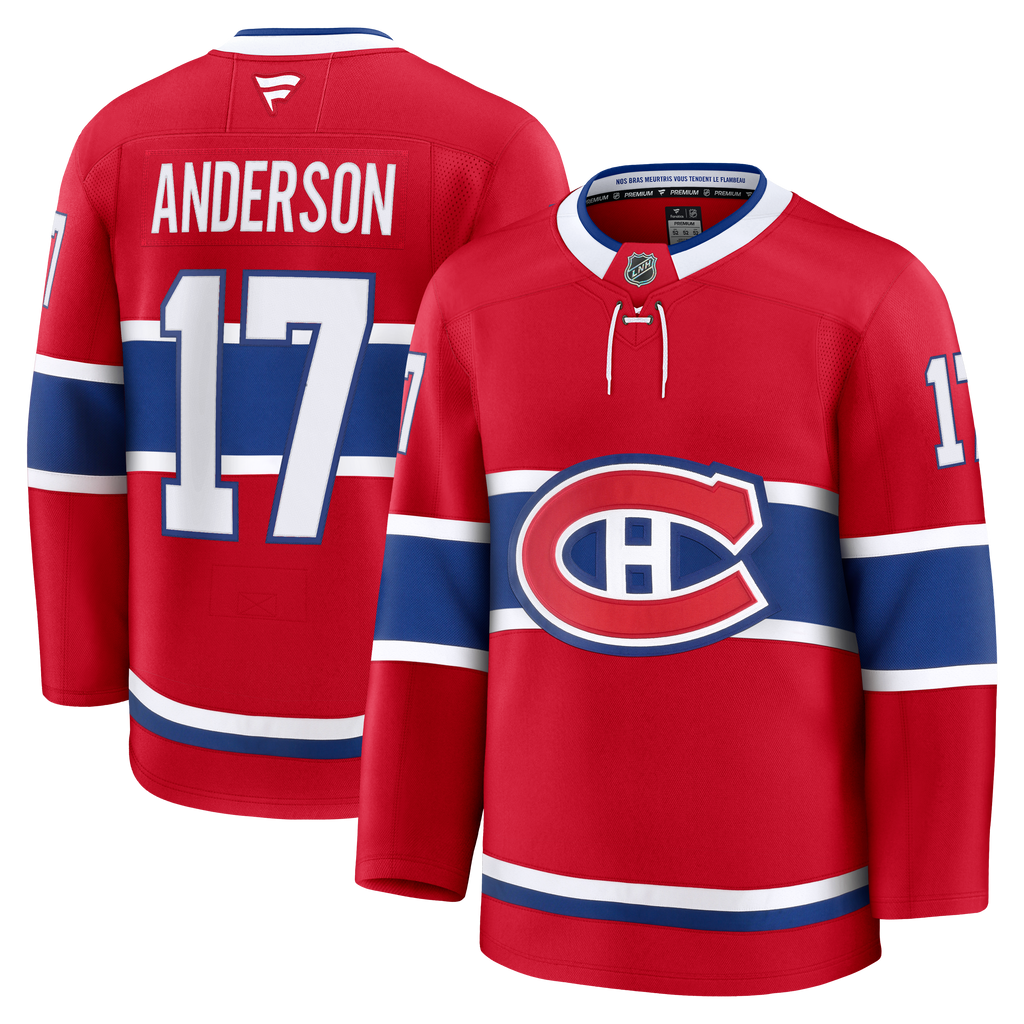 Josh Anderson Montreal Canadiens NHL Fanatics Branded Men Red Pro-Stitched Premium Jersey product image 3, provided for
